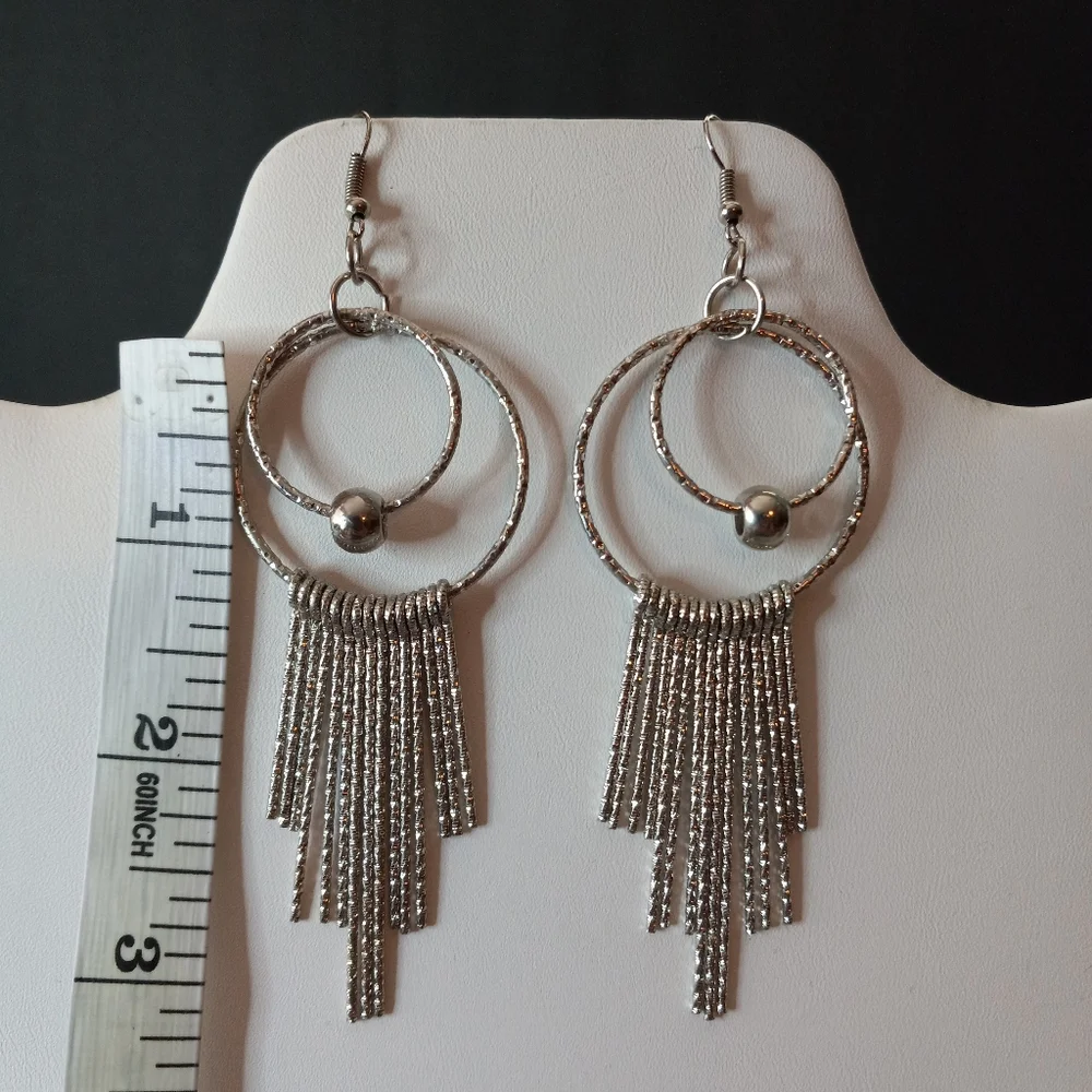 Circle Burst Sparkly Earrings